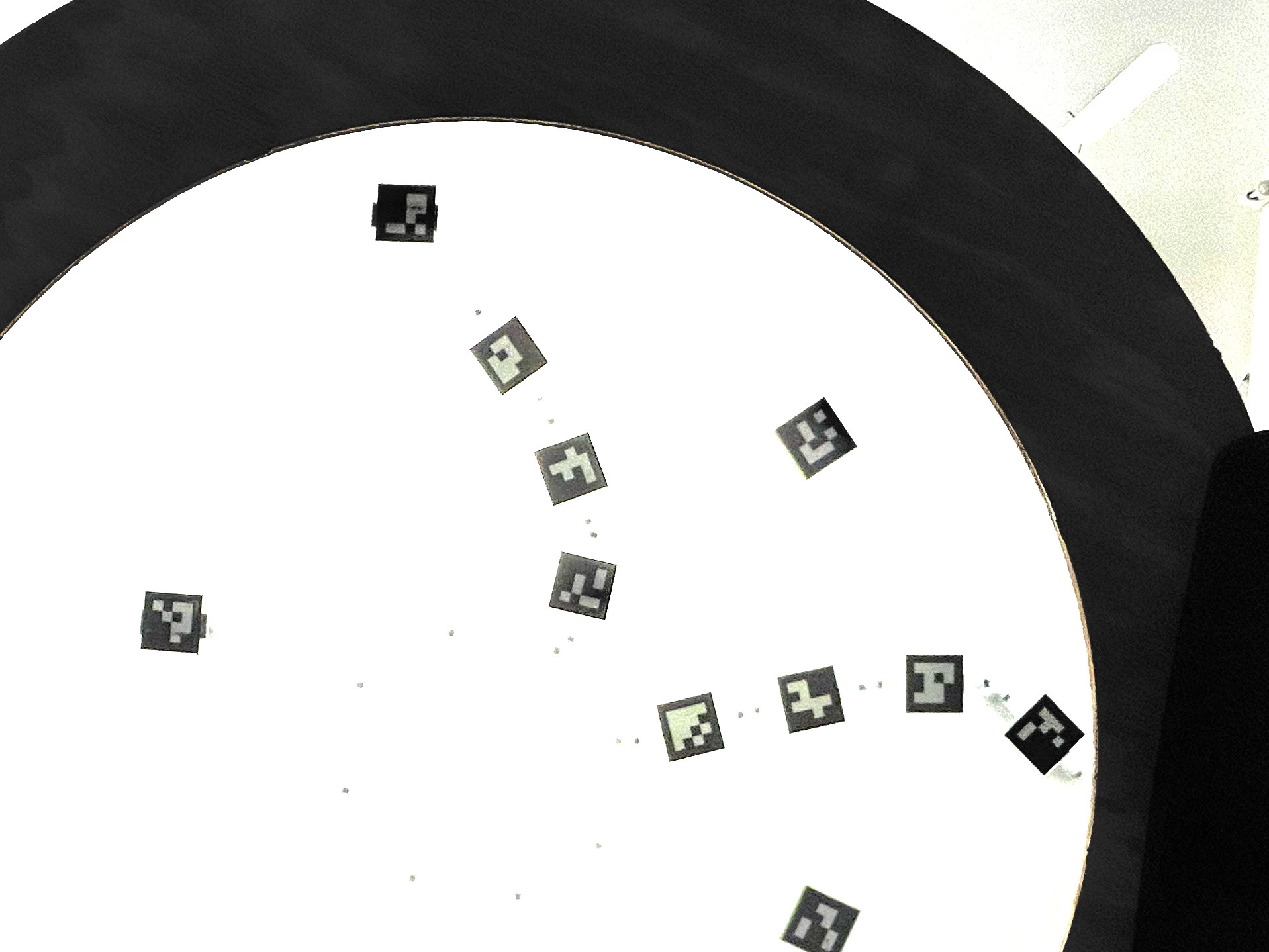 Camera view of markers