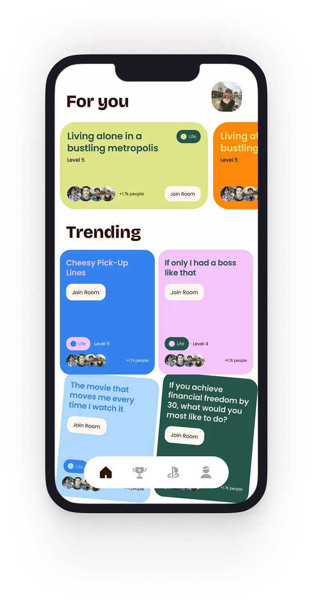 EchoLingua screen — Topic Plaza