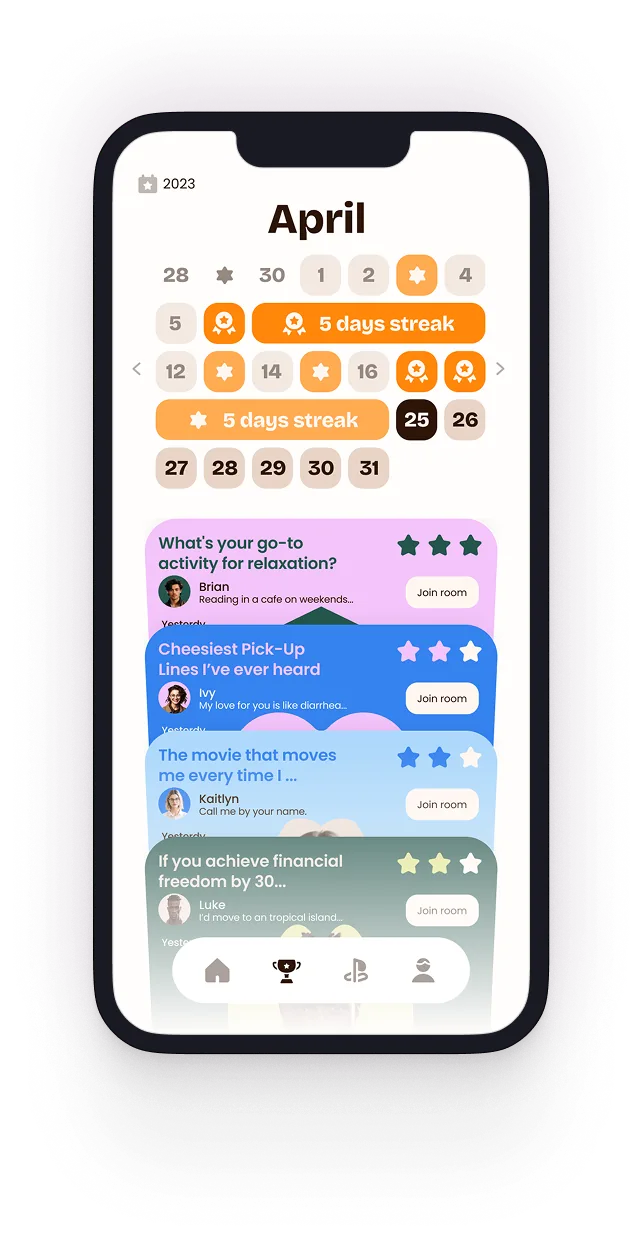EchoLingua screen — Chat History by Month
